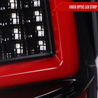 2009-2018 Dodge RAM 1500 / 2019-2021 RAM Classic / 2010-2018 RAM 2500 3500 White Bar LED Tail Lights (Glossy Black Housing/Clear Lens)