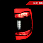 2009-2018 Dodge RAM 1500/2019-2022 RAM 1500 Classic/2010-2018 RAM 2500 3500 LED Bar Tail Lights (Chrome Housing/Smoked Lens)