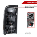 2009-2018 Dodge RAM 1500/2019-2022 RAM 1500 Classic/2010-2018 RAM 2500 3500 Red LED Bar Tail Lights (Matte Black Housing/Clear Lens)