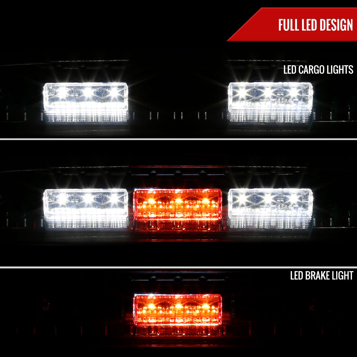 2009-2022 Dodge RAM SMD LED 3rd Brake Light (Chrome Housing/Clear Lens)