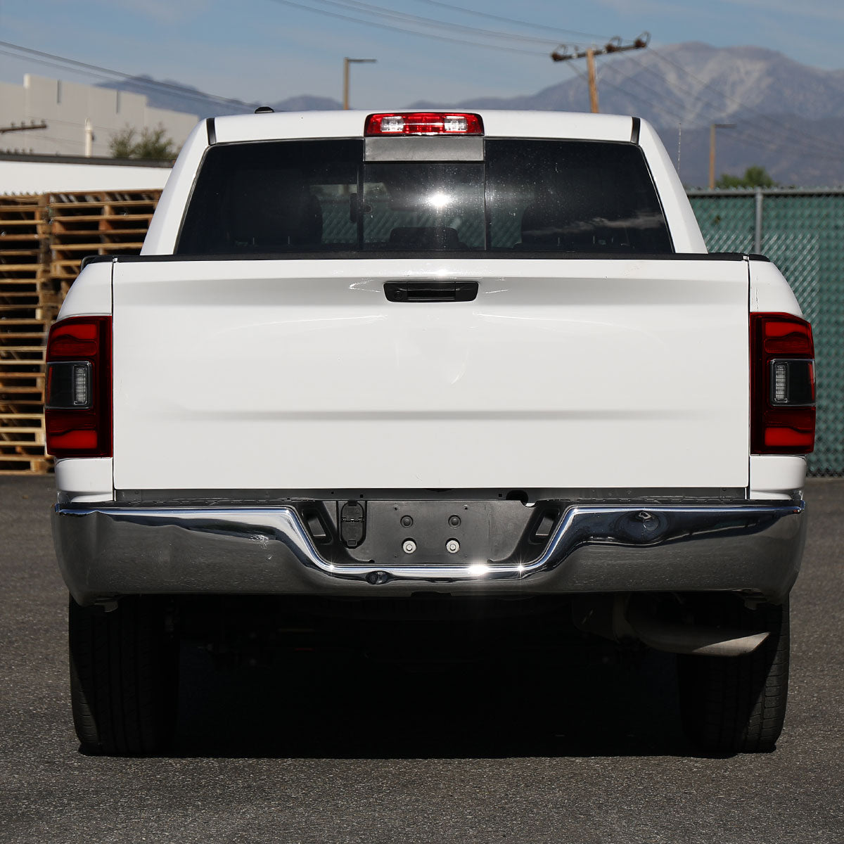 2009-2018 Dodge RAM 1500/2019-2022 RAM 1500 Classic/2010-2018 RAM 2500 3500 LED Bar Tail Lights (Matte Black Housing/Red Clear Lens)