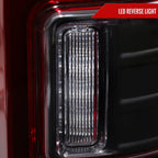 2009-2018 Dodge RAM 1500/2019-2022 RAM 1500 Classic/2010-2018 RAM 2500 3500 LED Bar Tail Lights (Matte Black Housing/Red Clear Lens)