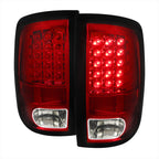 2009-2018 Dodge RAM 1500 / 2019-2021 RAM Classic / 2010-2018 RAM 2500 3500 LED Tail Lights (Chrome Housing/Red Lens)