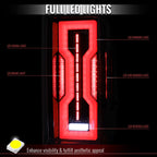 2009-2018 Dodge RAM 1500 / 2019-2021 RAM Classic / 2010-2018 RAM 2500 3500 Full LED Tail Lights (Glossy Black Housing / Smoked Lens)