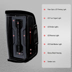 2009-2018 Dodge RAM 1500 / 2019-2021 RAM Classic / 2010-2018 RAM 2500 3500 Full LED Tail Lights (Glossy Black Housing / Smoked Lens)