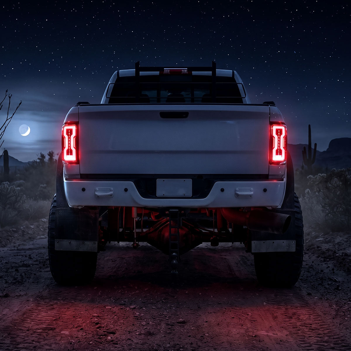 2009-2018 Dodge RAM 1500 / 2019-2021 RAM Classic / 2010-2018 RAM 2500 3500 Full LED Tail Lights (Glossy Black Housing / Smoked Lens)