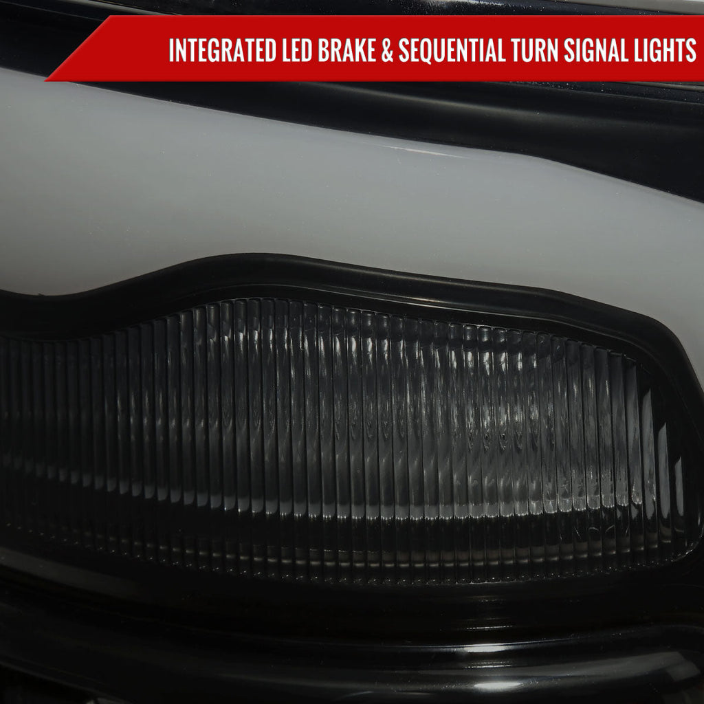 2013-2018 RAM 1500/2500/3500 Sequential Signal LED Tail Lights (Black Housing/Smoked Lens)