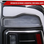 2013-2018 RAM 1500/2500/3500 Sequential Signal LED Tail Lights (Matte Black Housing/Clear Lens)