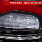 2013-2018 RAM 1500/2500/3500 Sequential Signal LED Tail Lights (Black Housing/Clear Lens)