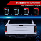2013-2018 RAM 1500/2500/3500 Sequential Signal LED Tail Lights (Matte Black Housing/Smoked Lens)