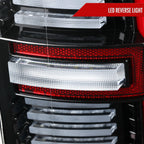 2019-2024 Dodge RAM 1500 Tail Light w/ Sequential Turn Signal LED Strip and LED Side Marker Brake Reverse (Jet Black Housing / Clear Lens)