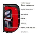 2019-2024 Dodge RAM 1500 Tail Light w/ Sequential Turn Signal LED Strip and LED Side Marker Brake Reverse (Jet Black Housing / Clear Lens)