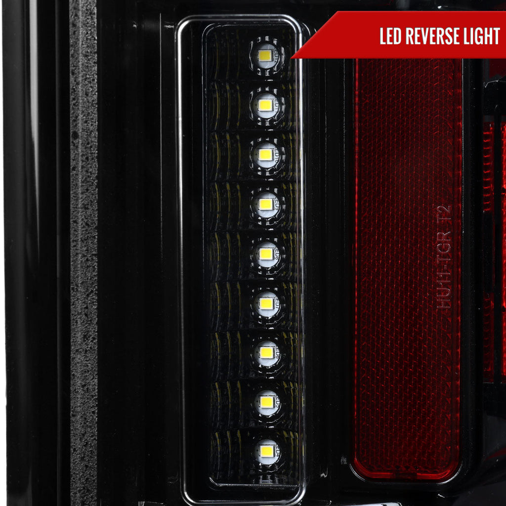 2019-2024 Dodge RAM 1500 White LED Bar Tail Lights (Glossy Black Housing/Clean Lens)