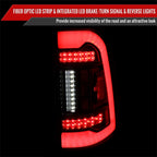 2019-2024 Dodge RAM 1500 LED Tail Lights (Matte Black Housing/Clear Lens)