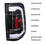 2019-2024 Dodge RAM 1500 LED Tail Lights (Matte Black Housing/Clear Lens)