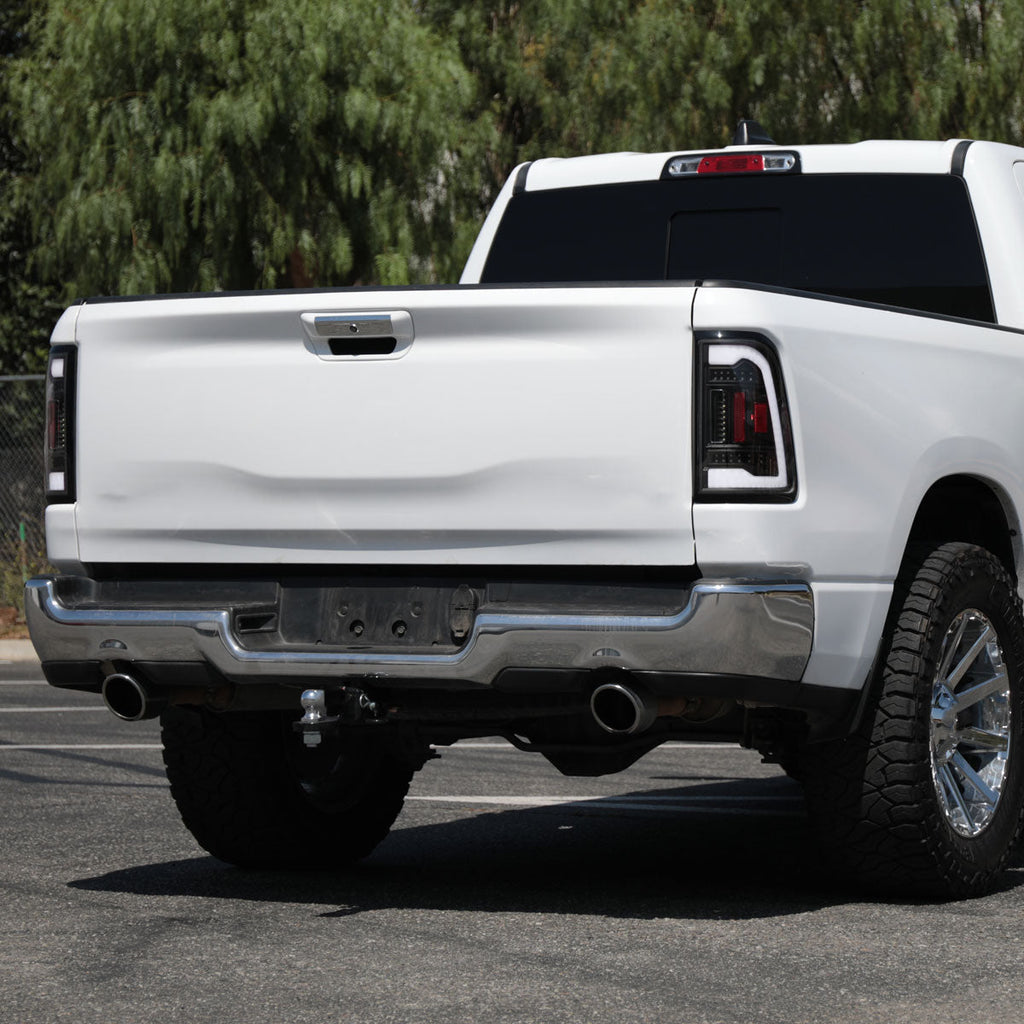 2019-2024 Dodge RAM 1500 LED Tail Lights (Matte Black Housing/Clear Lens)