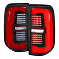 2019-2024 Dodge RAM 1500 Tail Light w/ Sequential Turn Signal Red LED Strip and LED Side Marker Brake Reverse (Black Housing / Clear Lens)
