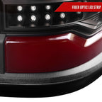 2019-2024 Dodge RAM 1500 Red LED Bar Tail Lights (Glossy Black Housing/Clear Lens)