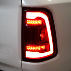 2019-2024 Dodge RAM 1500 White LED Bar Tail Lights (Black Housing/Red Smoked Lens)