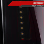 2019-2024 Dodge RAM 1500 White LED Bar Tail Lights (Black Housing/Red Smoked Lens)