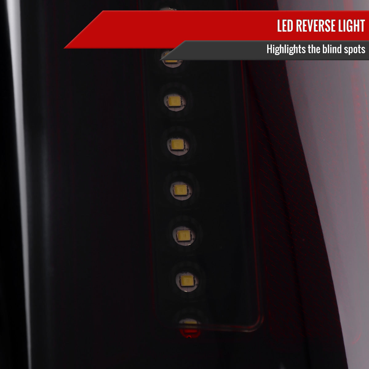 2019-2024 Dodge RAM 1500 White LED Bar Tail Lights (Black Housing/Red Smoked Lens)