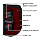 2019-2024 Dodge RAM 1500 Tail Light w/ Sequential Turn Signal LED Strip and LED Side Marker Brake Reverse (Matte Black Housing / Smoked Lens)