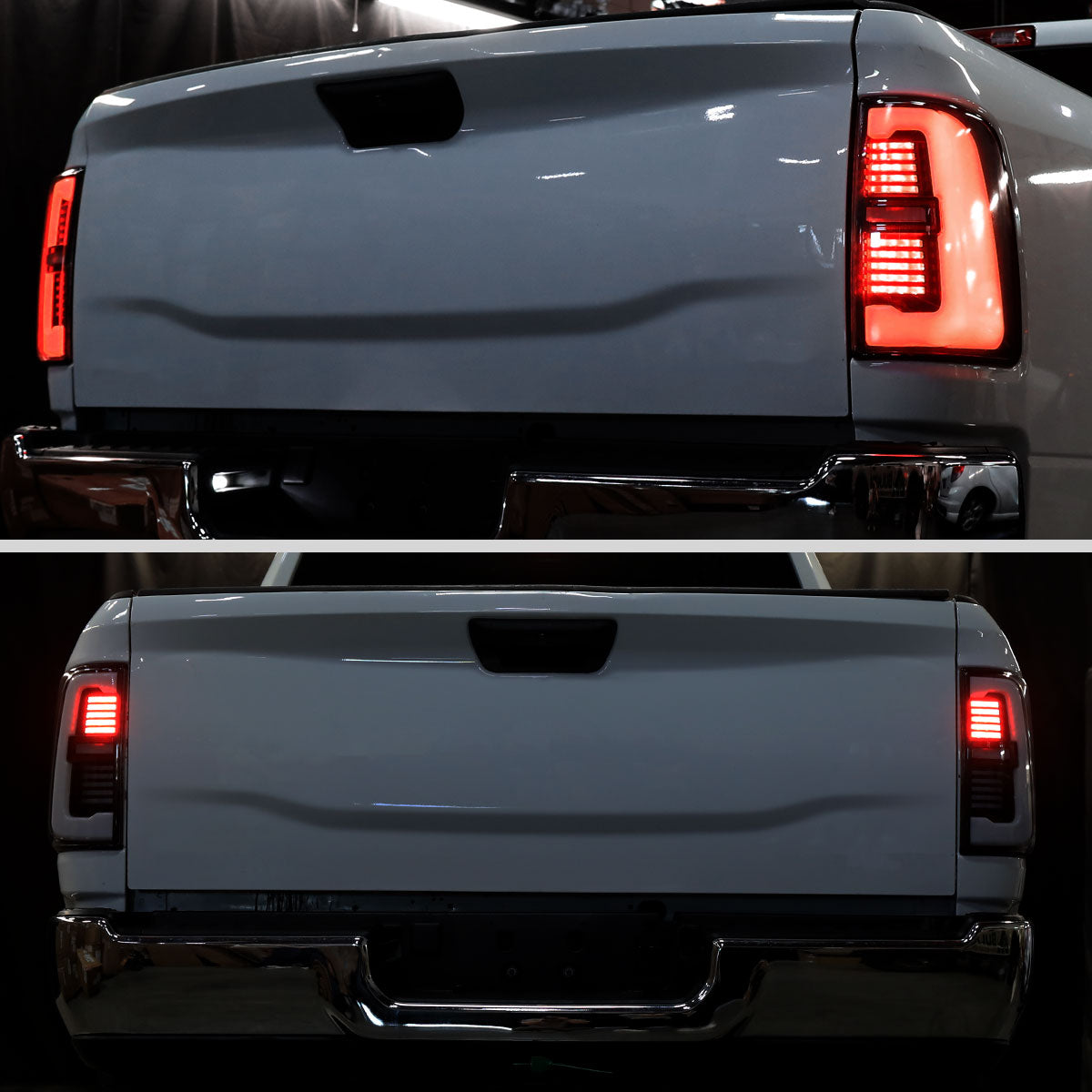 2019-2024 Dodge RAM 2500/3500 LED Sequential Signal Tail Lights (Glossy Black Housing / Dark Smoked Lens)