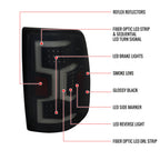 2019-2024 Dodge RAM 2500/3500 LED Sequential Signal Tail Lights (Glossy Black Housing/Dark Smoked Lens)