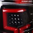 2019-2024 Dodge RAM 2500/3500 LED Sequential Signal Tail Lights (Jet Black Housing/Clear Lens)