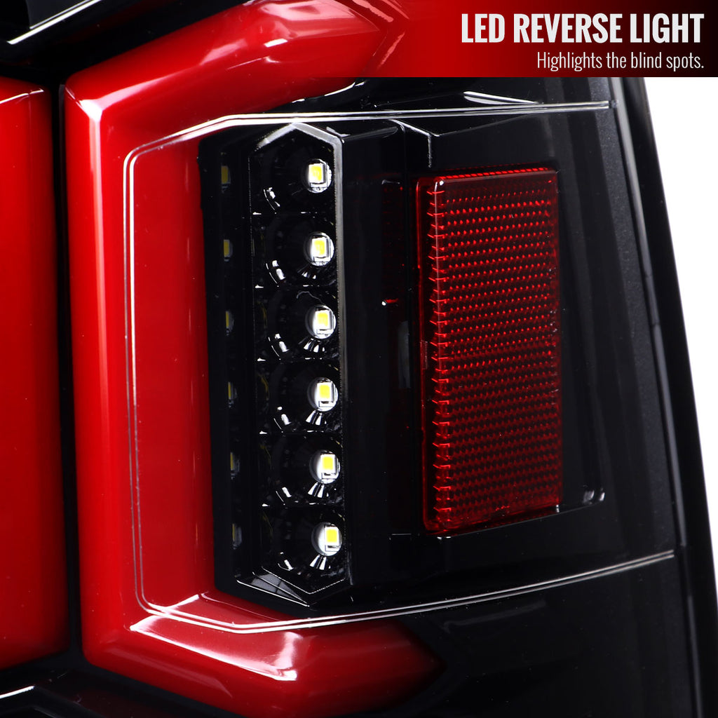 2019-2024 Dodge RAM 2500/3500 LED Sequential Signal Tail Lights (Jet Black Housing/Clear Lens)
