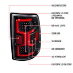 2019-2024 Dodge RAM 2500/3500 LED Sequential Signal Tail Lights (Jet Black Housing/Clear Lens)