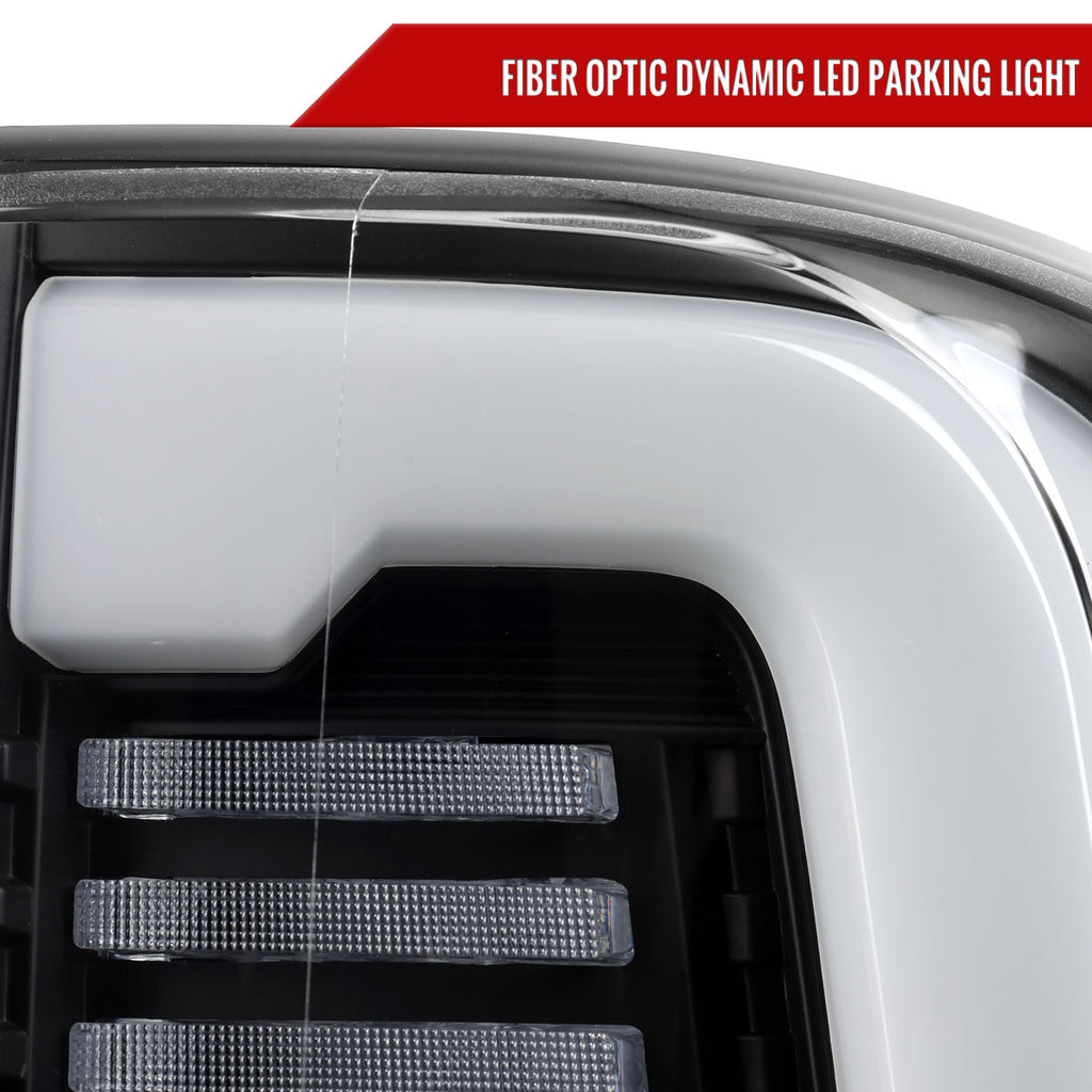 2019-2024 Dodge RAM 2500/3500 LED Sequential Signal Tail Lights (Matte Black Housing / Clear Lens)