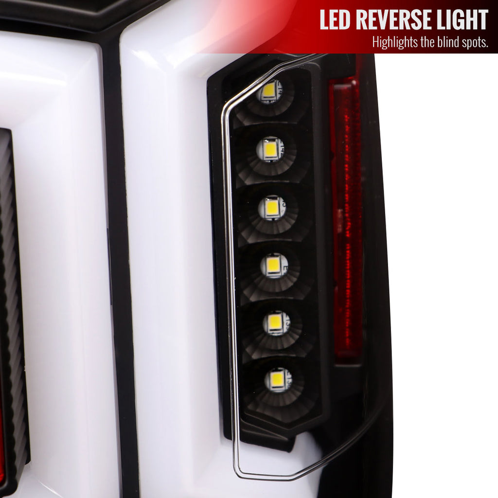 2019-2024 Dodge RAM 2500/3500 LED Sequential Signal Tail Lights (Matte Black Housing/Clear Lens)