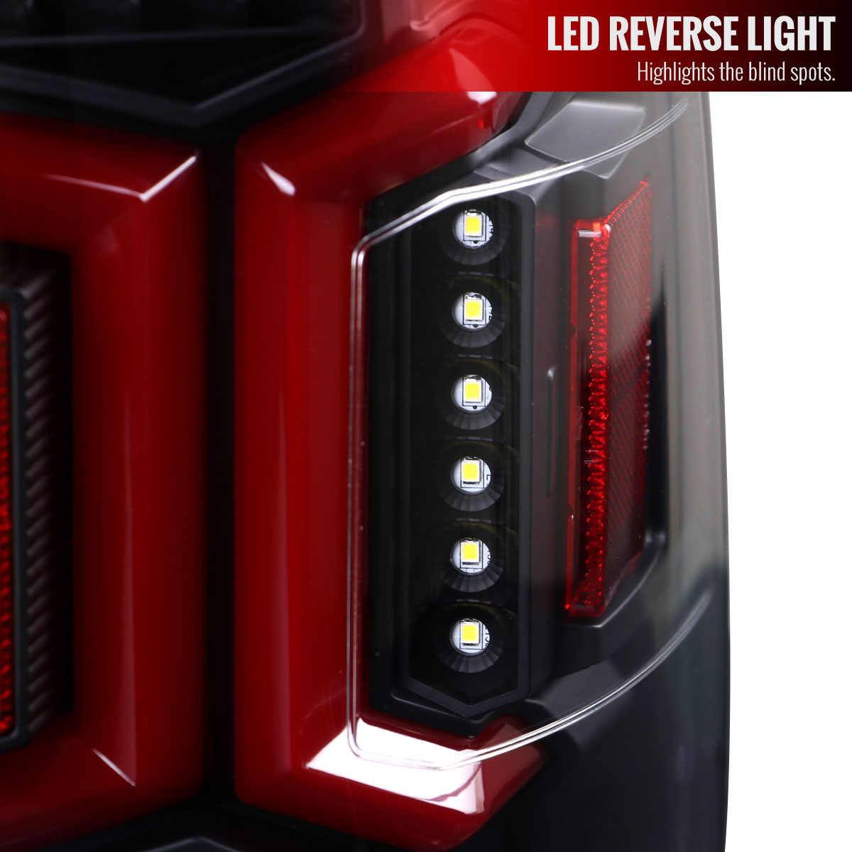 2019-2024 Dodge RAM 2500/3500 Red LED Bar Sequential Signal Tail Lights (Black Housing/Clear Lens)
