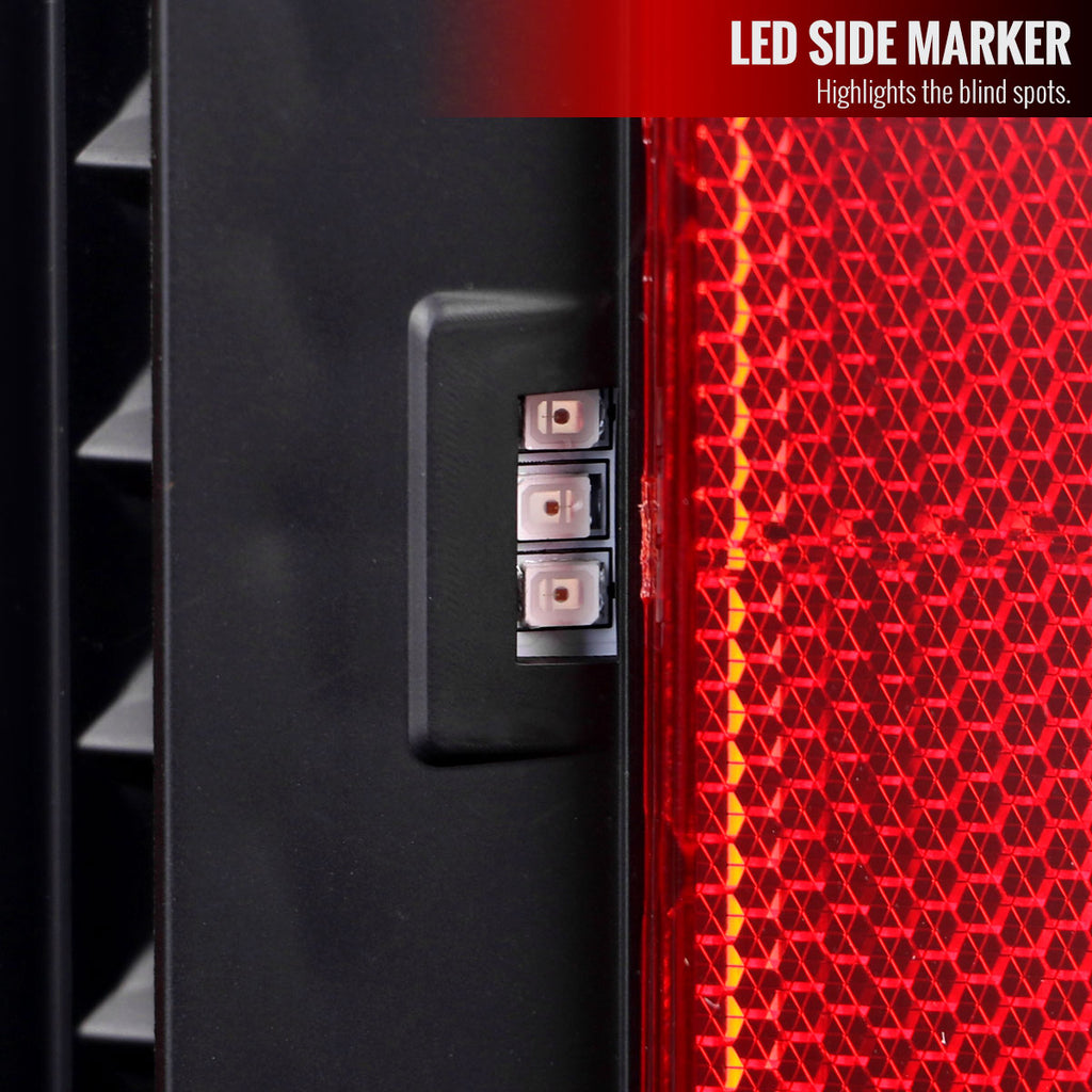 2019-2024 Dodge RAM 2500/3500 Red LED Bar Sequential Signal Tail Lights (Black Housing/Clear Lens)