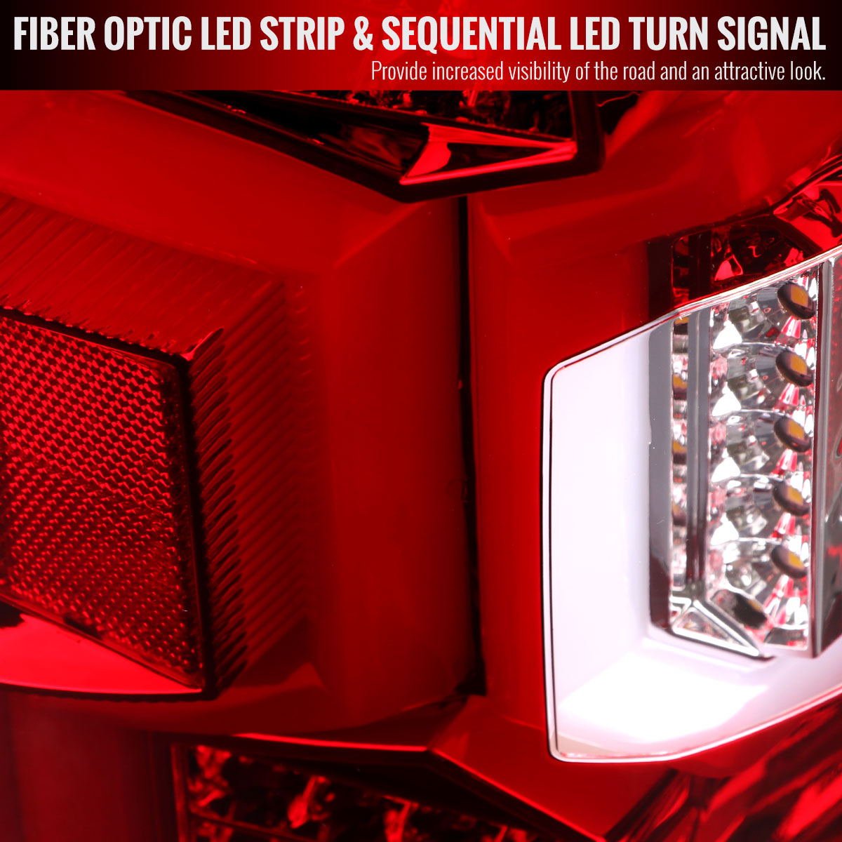2019-2024 Dodge RAM 2500/3500 LED Sequential Signal Tail Lights (Chrome Housing/Red Lens)