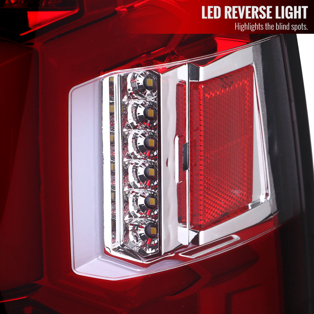 2019-2024 Dodge RAM 2500/3500 LED Sequential Signal Tail Lights (Chrome Housing/Red Lens)