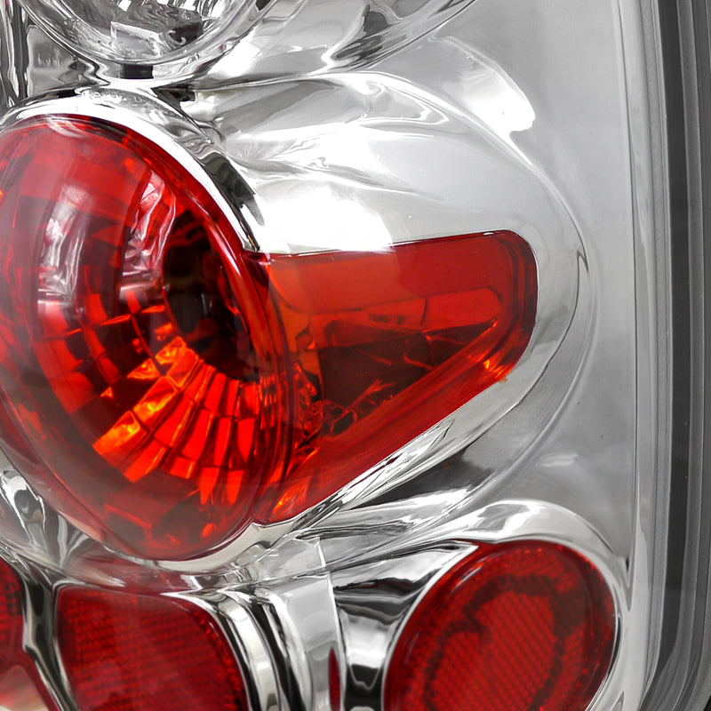 1994-2002 Dodge RAM Tail Lights (Chrome Housing/Clear Lens)
