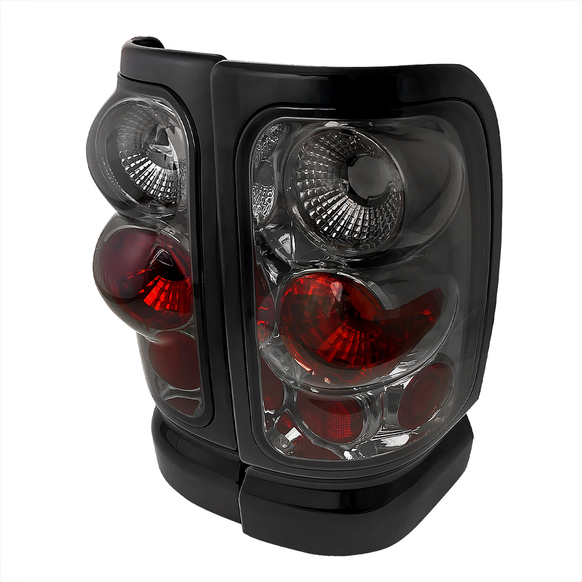 1994-2002 Dodge RAM Tail Lights (Chrome Housing/Smoked Lens)