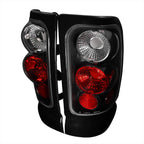1994-2002 Dodge RAM Tail Lights (Matte Black Housing/Clear Lens)