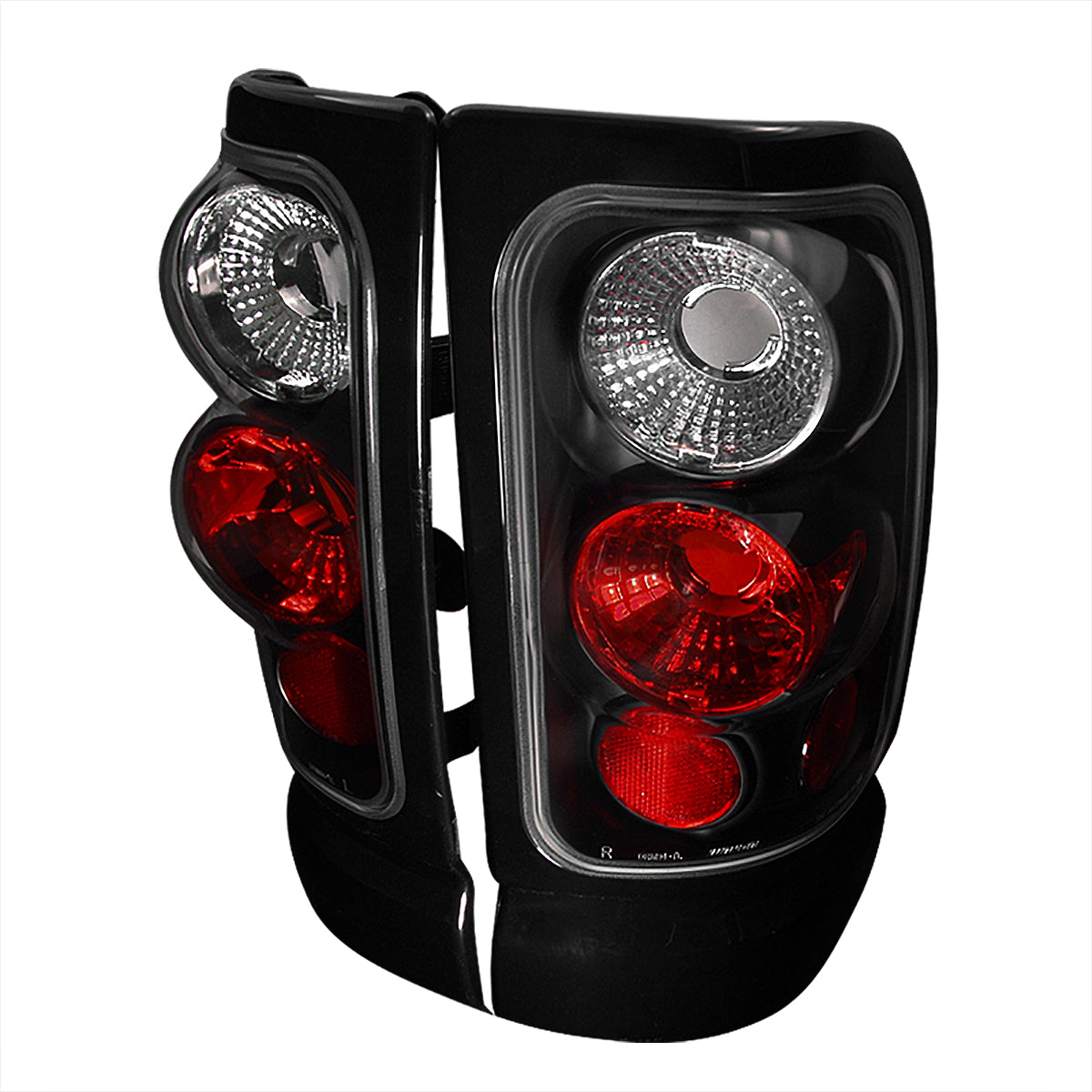 1994-2002 Dodge RAM Tail Lights (Matte Black Housing/Clear Lens)