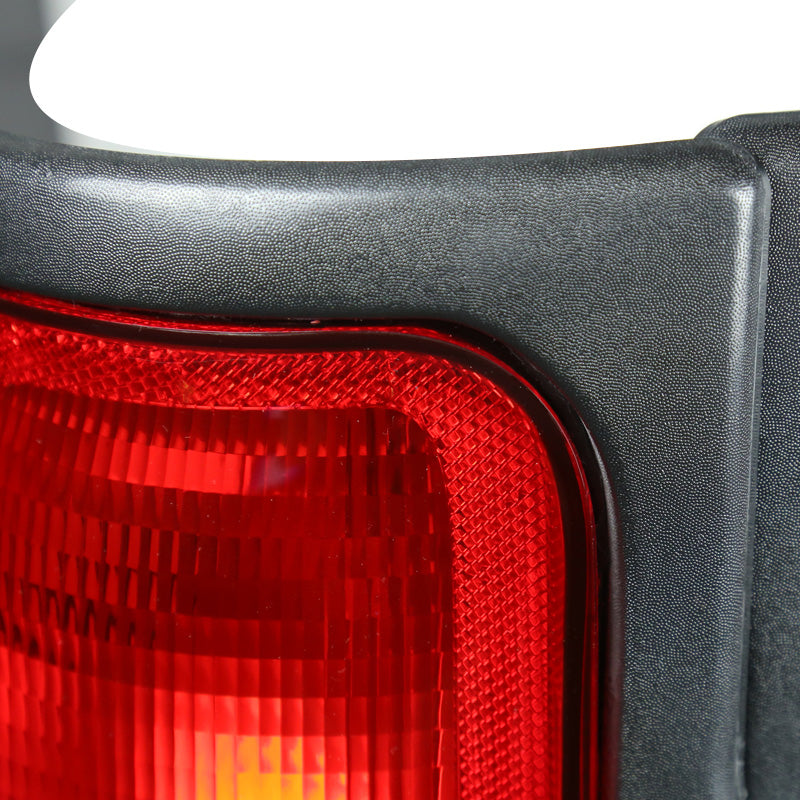 1994-2002 Dodge RAM Tail Lights (Black Housing/Red Clear Lens)