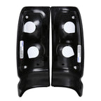 1994-2002 Dodge RAM Tail Lights (Black Housing/Red Clear Lens)