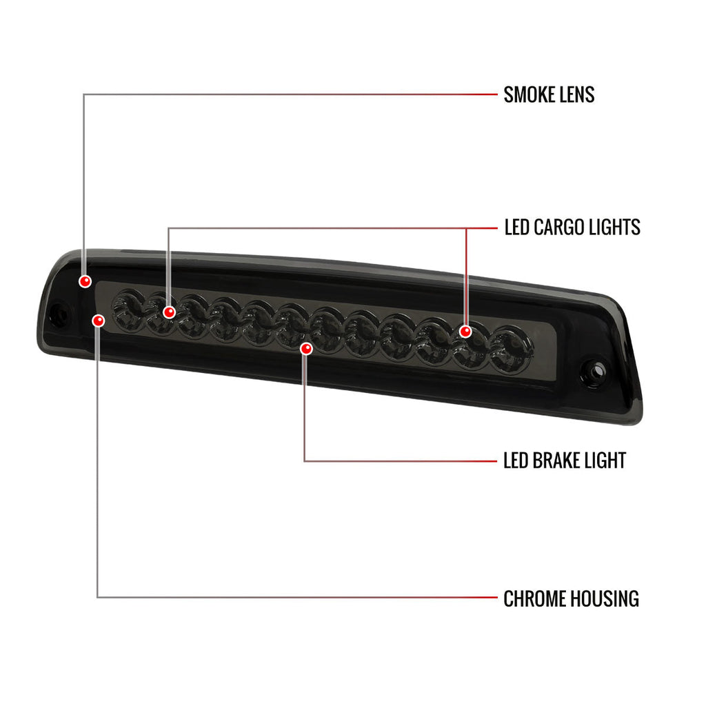 1994-2002 Dodge RAM LED 3rd Brake Light (Black Housing/Smoked Lens)