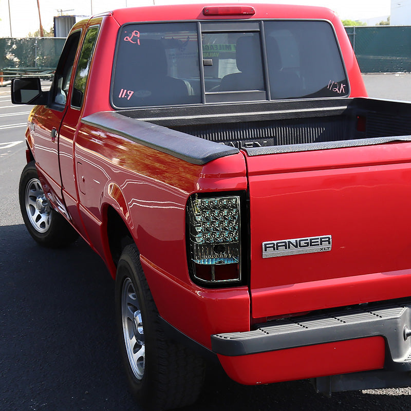 2006-2011 Ford Ranger LED Tail Lights (Chrome Housing/Smoked Lens)