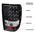 2006-2011 Ford Ranger V2 LED Tail Lights (Matte Black Housing/Clear Lens)