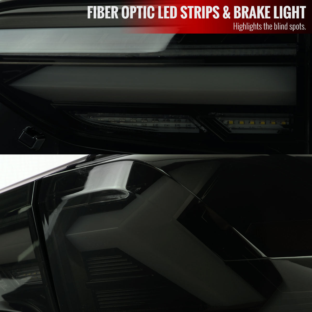 2019-2024 Toyota RAV4 White LED Bar Sequential Signal Tail Lights (Glossy Black Housing/Dark Smoked Lens)