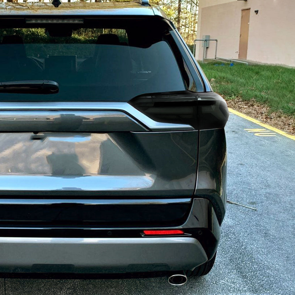 2019-2024 Toyota RAV4 White LED Bar Sequential Signal Tail Lights (Glossy Black Housing/Dark Smoked Lens)