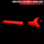 2019-2024 Toyota RAV4 Red LED Bar Sequential Signal Tail Lights (Jet Black Housing/Clear Lens)
