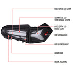 2019-2024 Toyota RAV4 White LED Bar Sequential Signal Tail Lights (Matte Black Housing/Clear Lens)